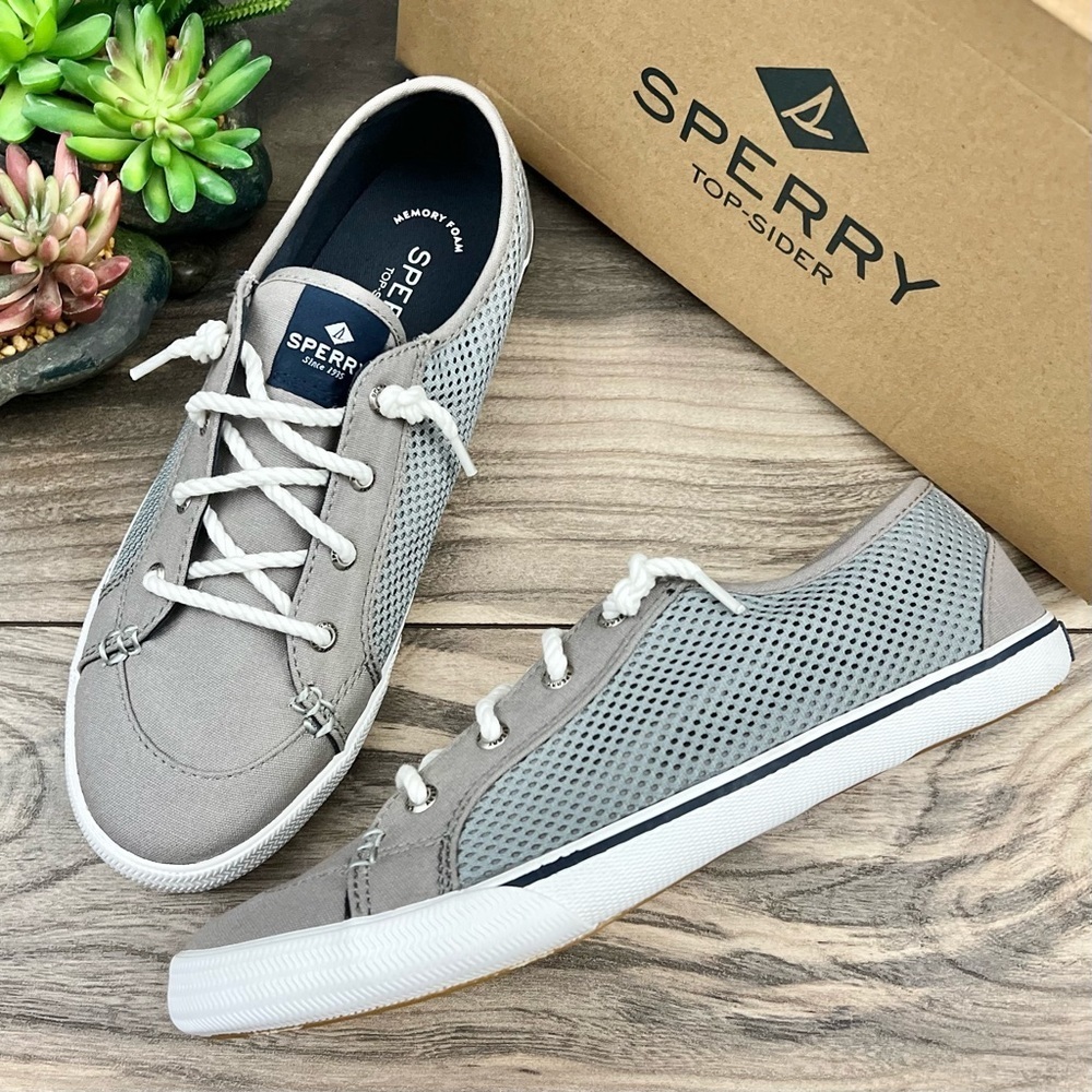 NIB Sperry Lounge LTT Mesh Griffin Slip On Sneaker 8.5M 39.5 Grey